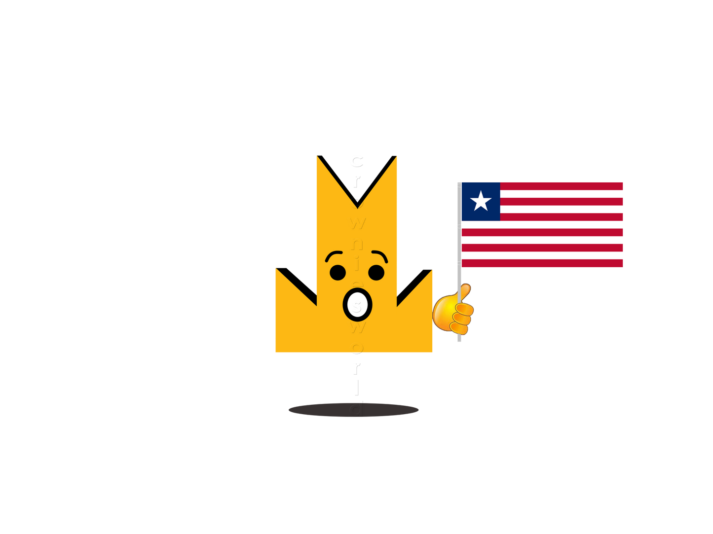 👑 Liberia Flag - Crown Emoji Lens 🇱🇷