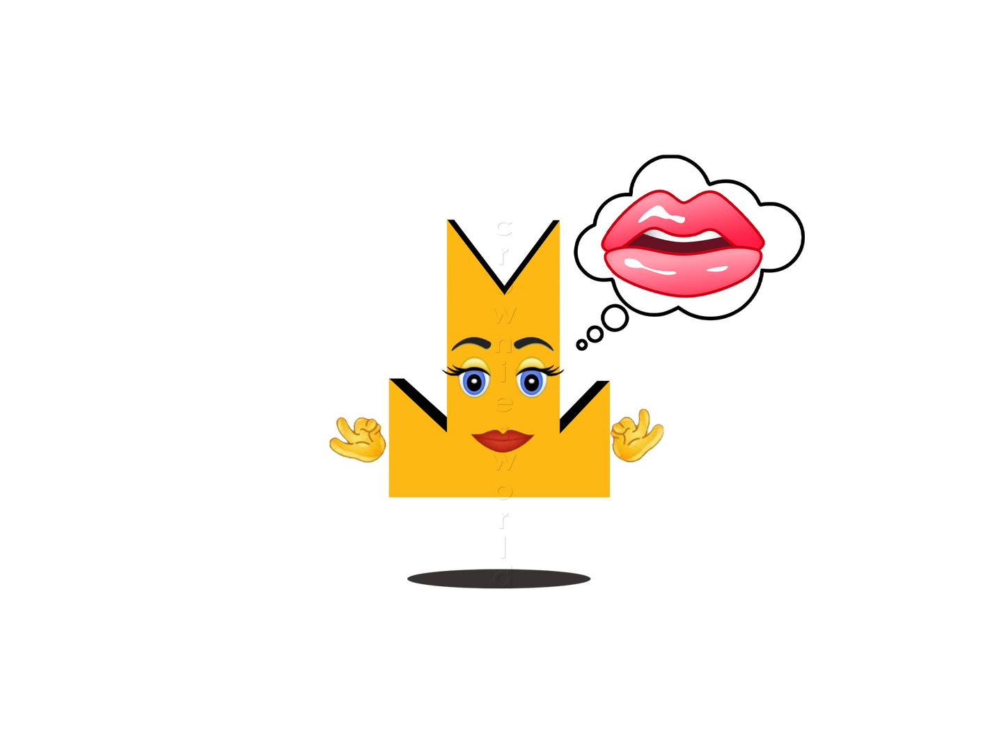 👑 Lips - Crown Emoji Lens 👄