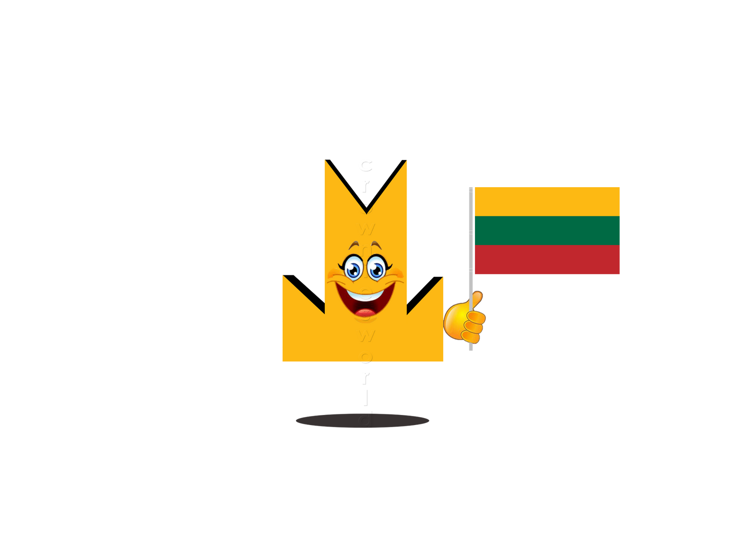 👑 Lithuania Flag - Crown Emoji Lens 🇱🇹