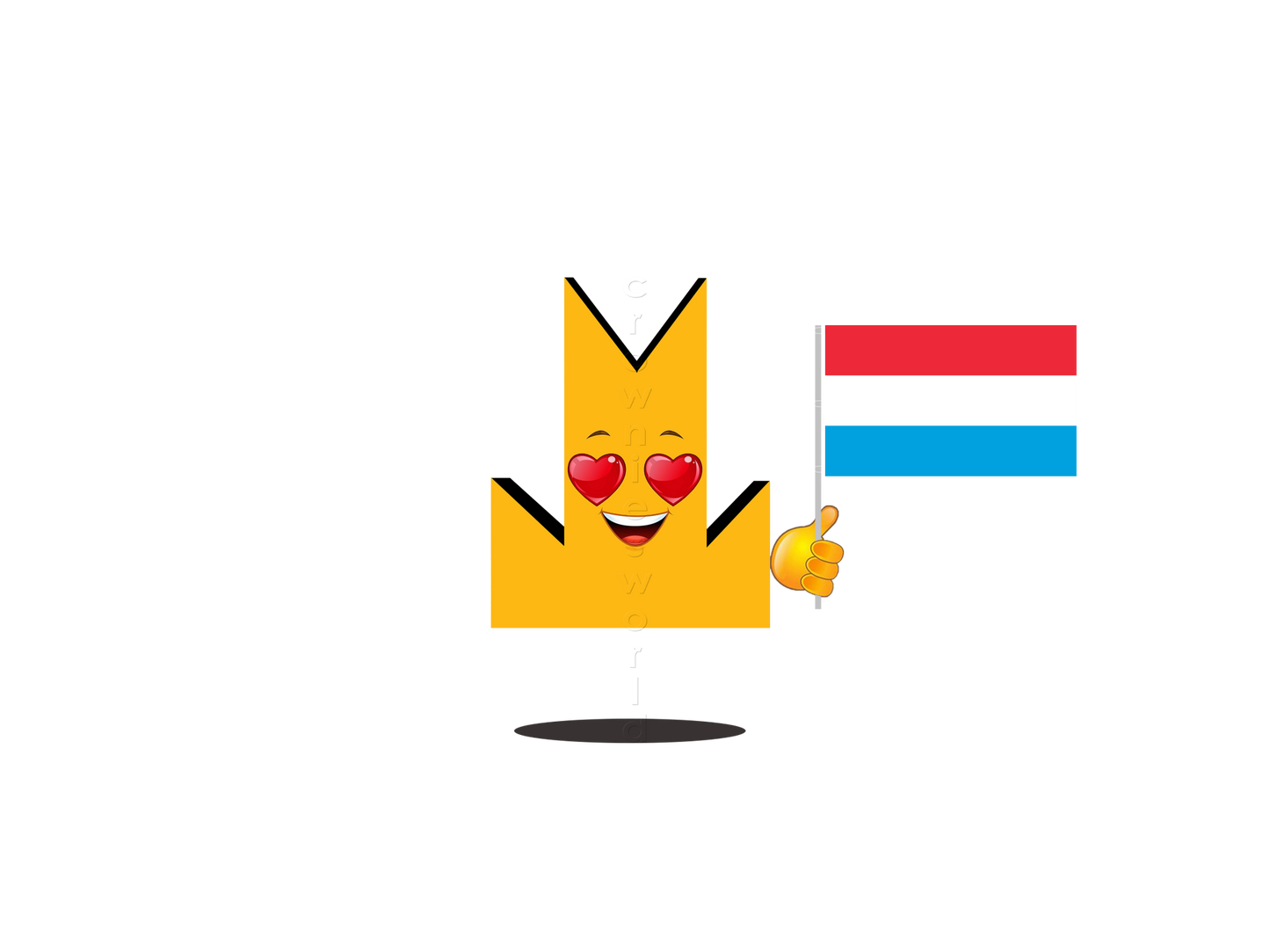 👑 Luxembourg Flag - Crown Emoji Lens 🇱🇺