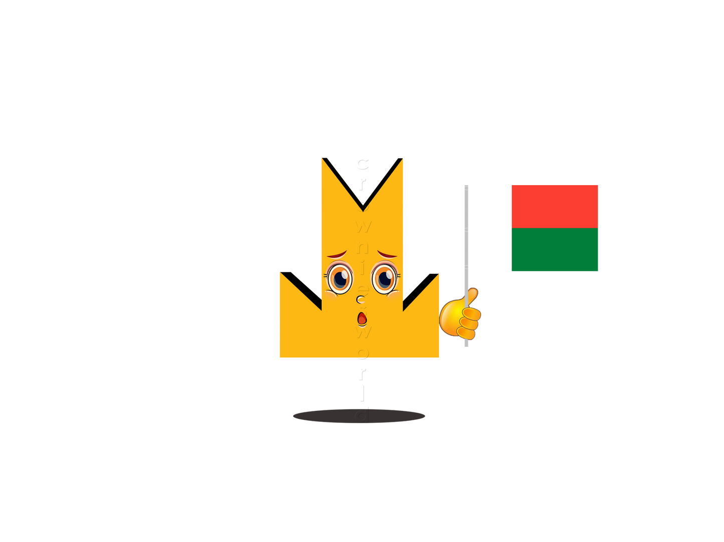 👑 Madagascar Flag - Crown Emoji Lens 🇲🇬