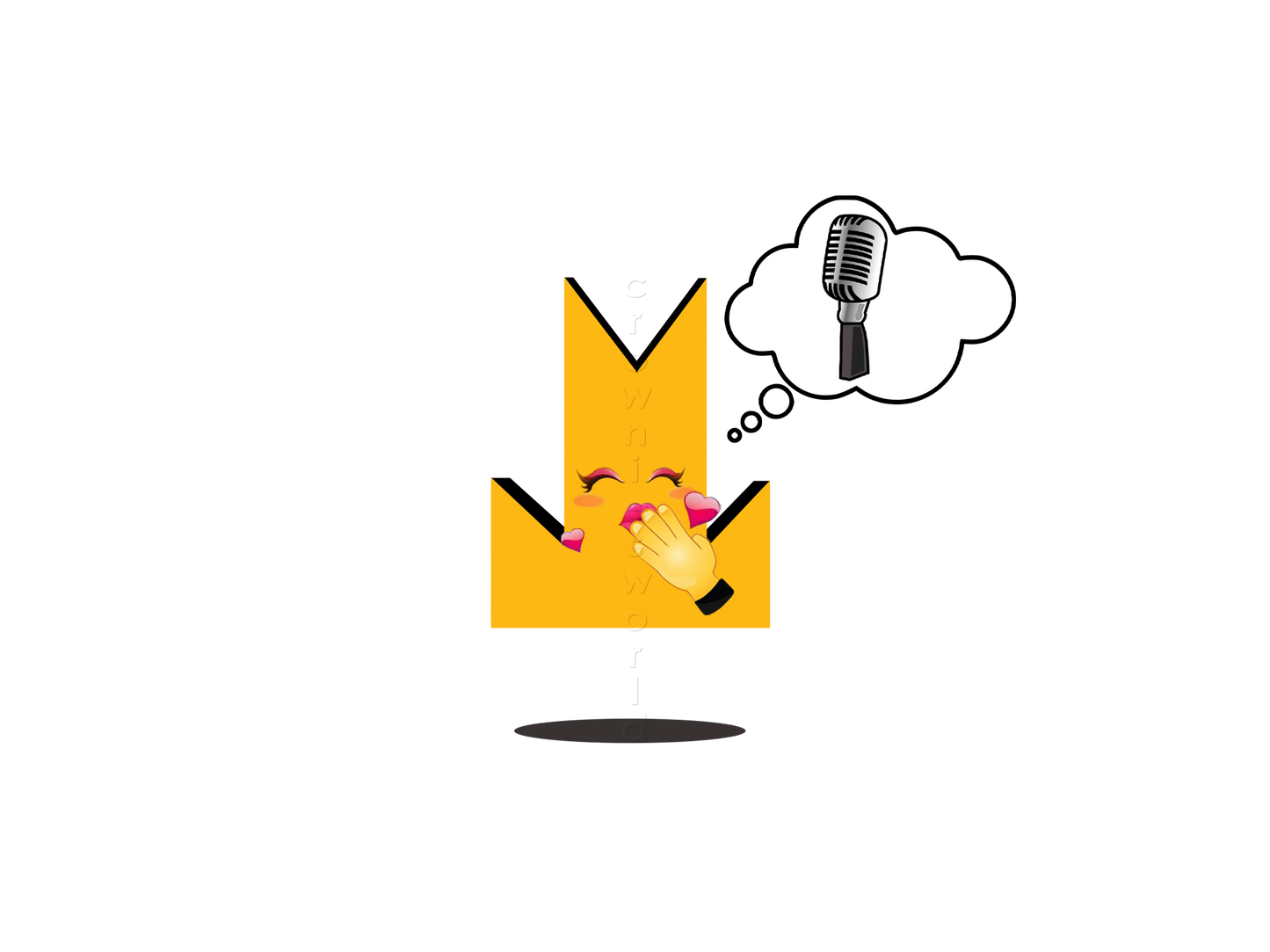 👑 Microphone - Crown Emoji Lens 🎙️