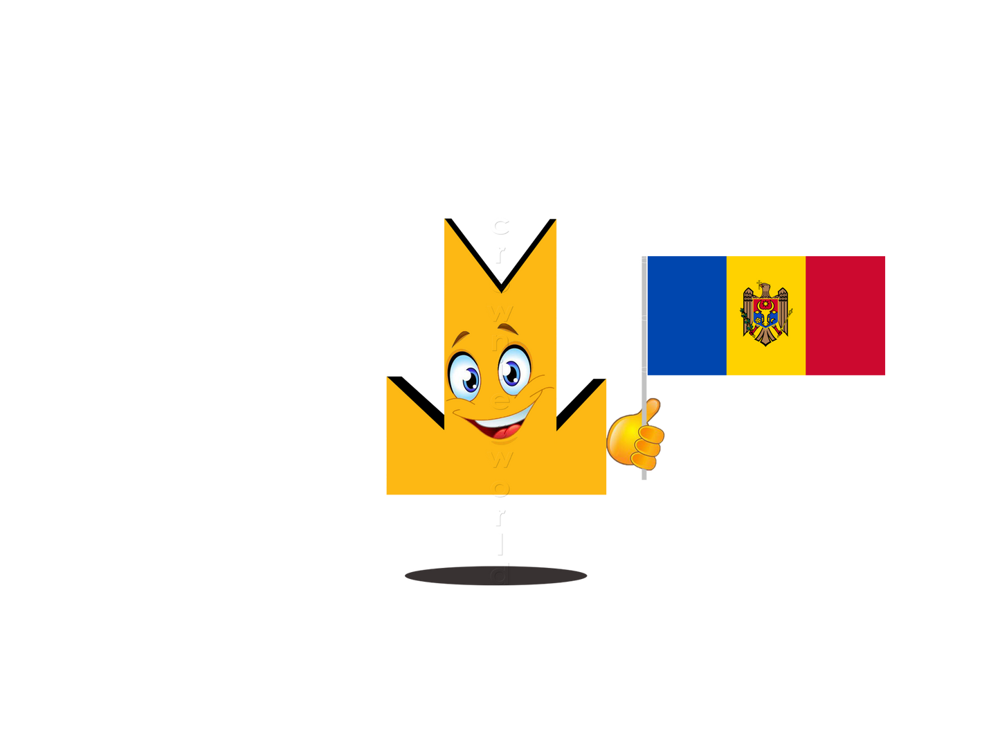 👑 Moldova Flag - Crown Emoji Lens 🇲🇩