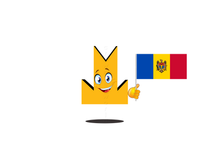 👑 Moldova Flag - Crown Emoji Lens 🇲🇩