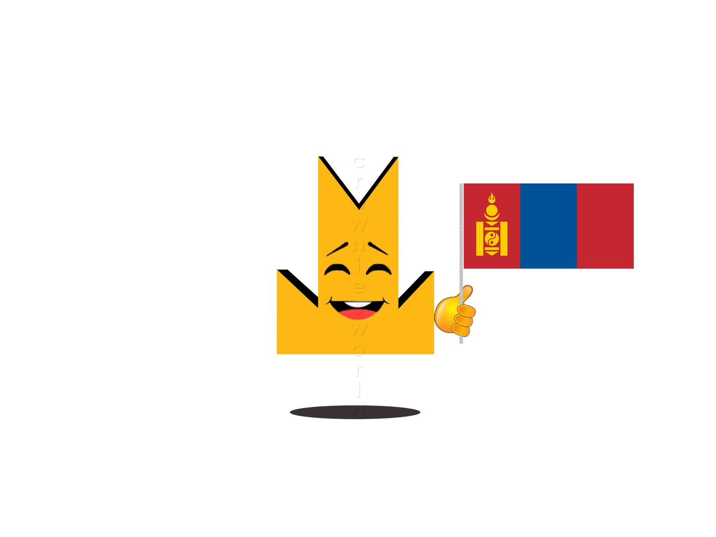 👑 Mongolia Flag - Crown Emoji Lens 🇲🇳