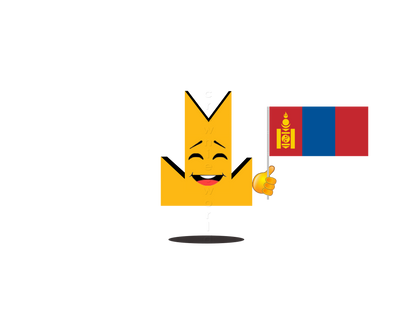 👑 Mongolia Flag - Crown Emoji Lens 🇲🇳