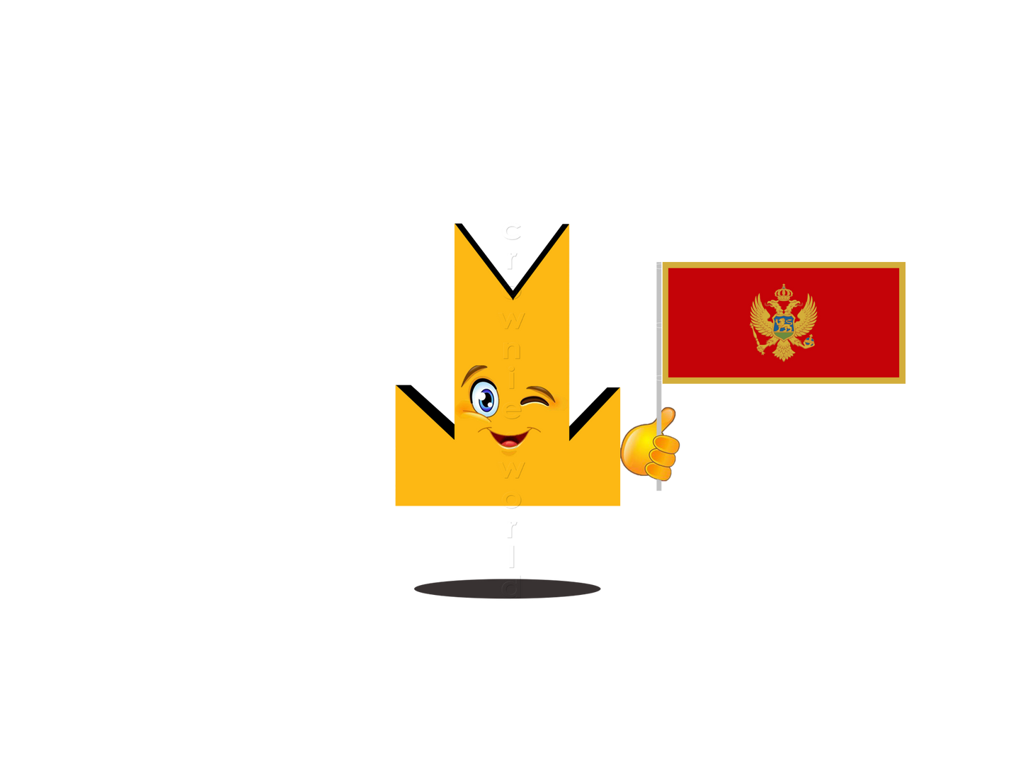 👑 Montenegro Flag - Crown Emoji Lens 🇲🇪