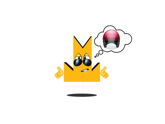 👑 Motorcycle Helmet - Crown Emoji Lens