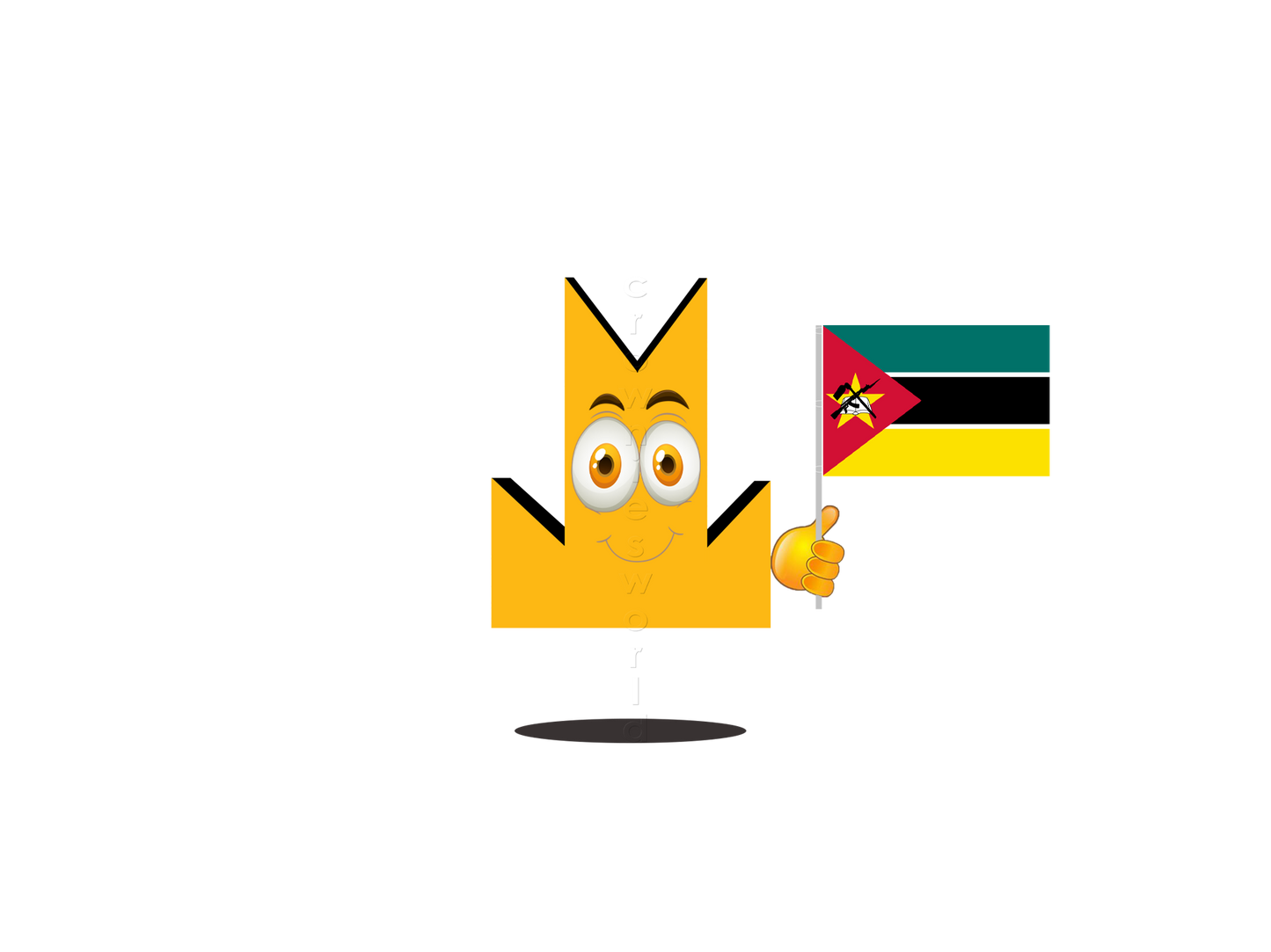 👑 Mozambique Flag - Crown Emoji Lens 🇲🇿