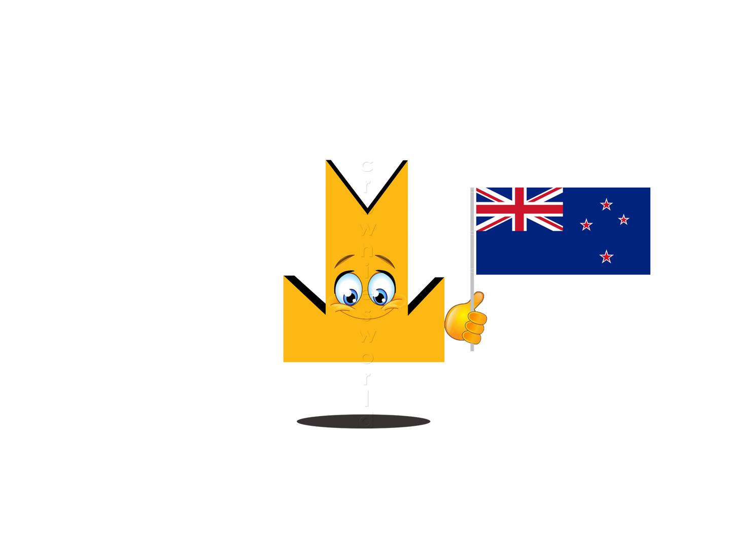 👑 New Zealand Flag - Crown Emoji Lens 🇳🇿