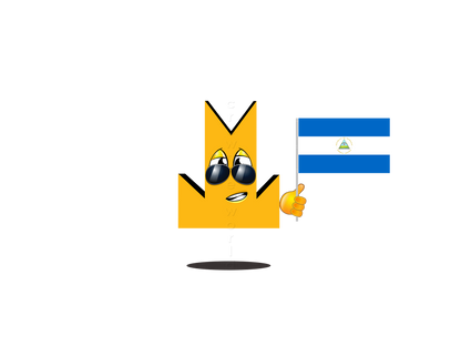 👑 Nicaragua Flag - Crown Emoji Lens 🇳🇮