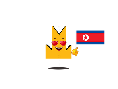 👑 North Korea Flag - Crown Emoji Lens 🇰🇵