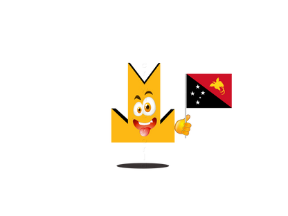 👑 Papua New Guinea Flag - Crown Emoji Lens 🇵🇬