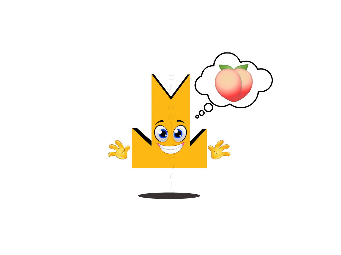 👑 Peach - Crown Emoji Lens 🍑