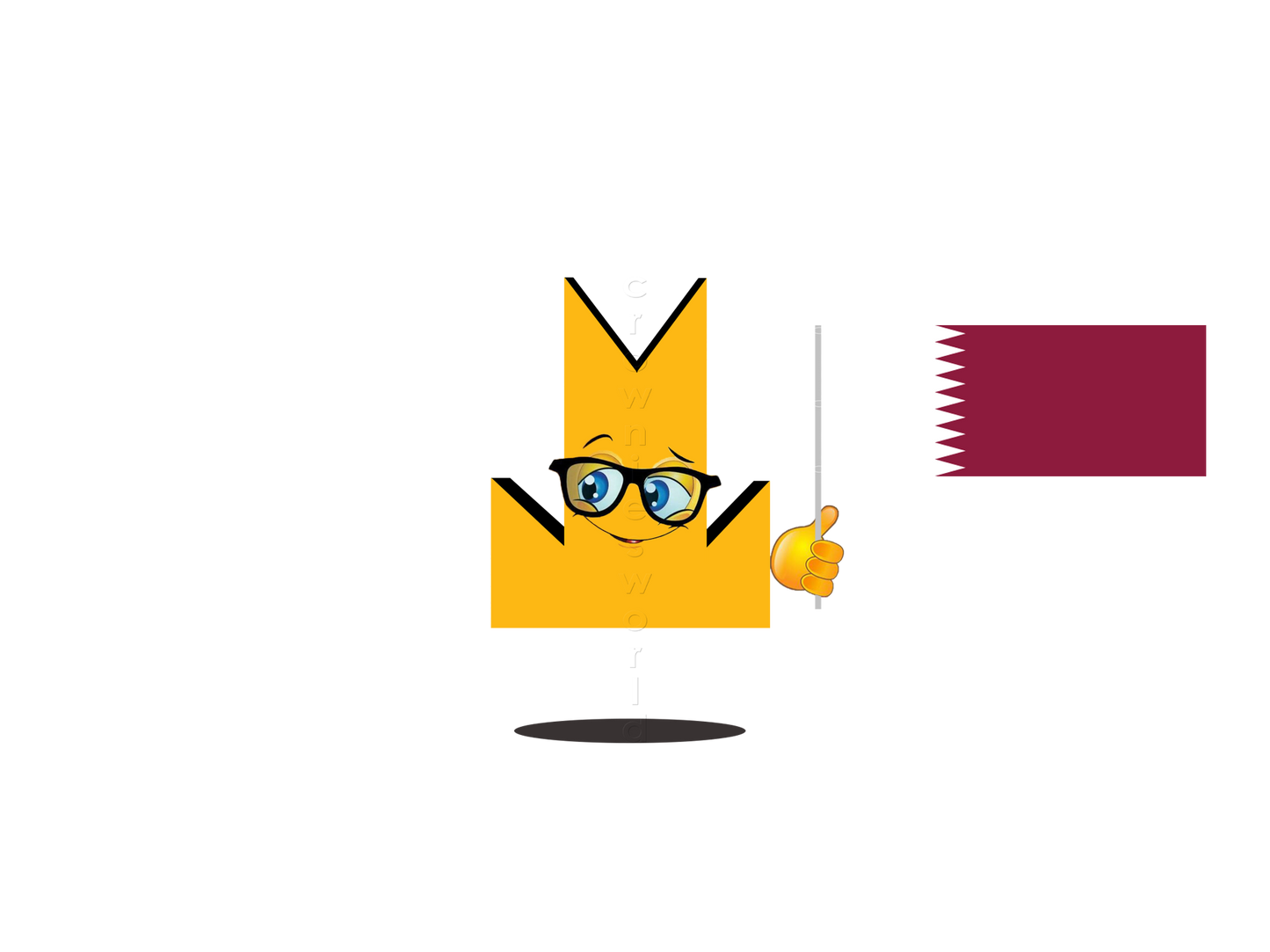 👑 Qatar Flag - Crown Emoji Lens 🇶🇦