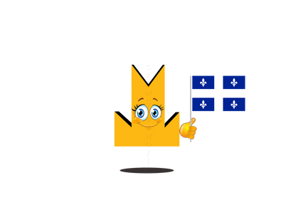 👑 Quebec Flag - Crown Emoji Lens