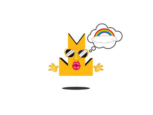 👑 Rainbow - Crown Emoji Lens 🌈