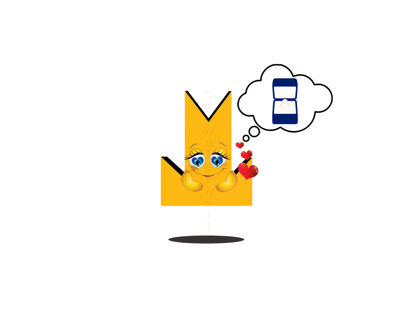 👑 Ring Box - Crown Emoji Lens 💍