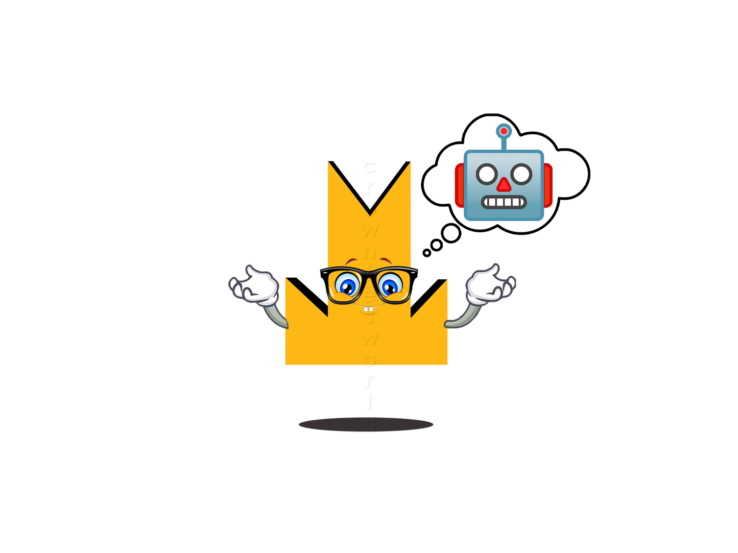 👑 Robot - Crown Emoji Lens 🤖