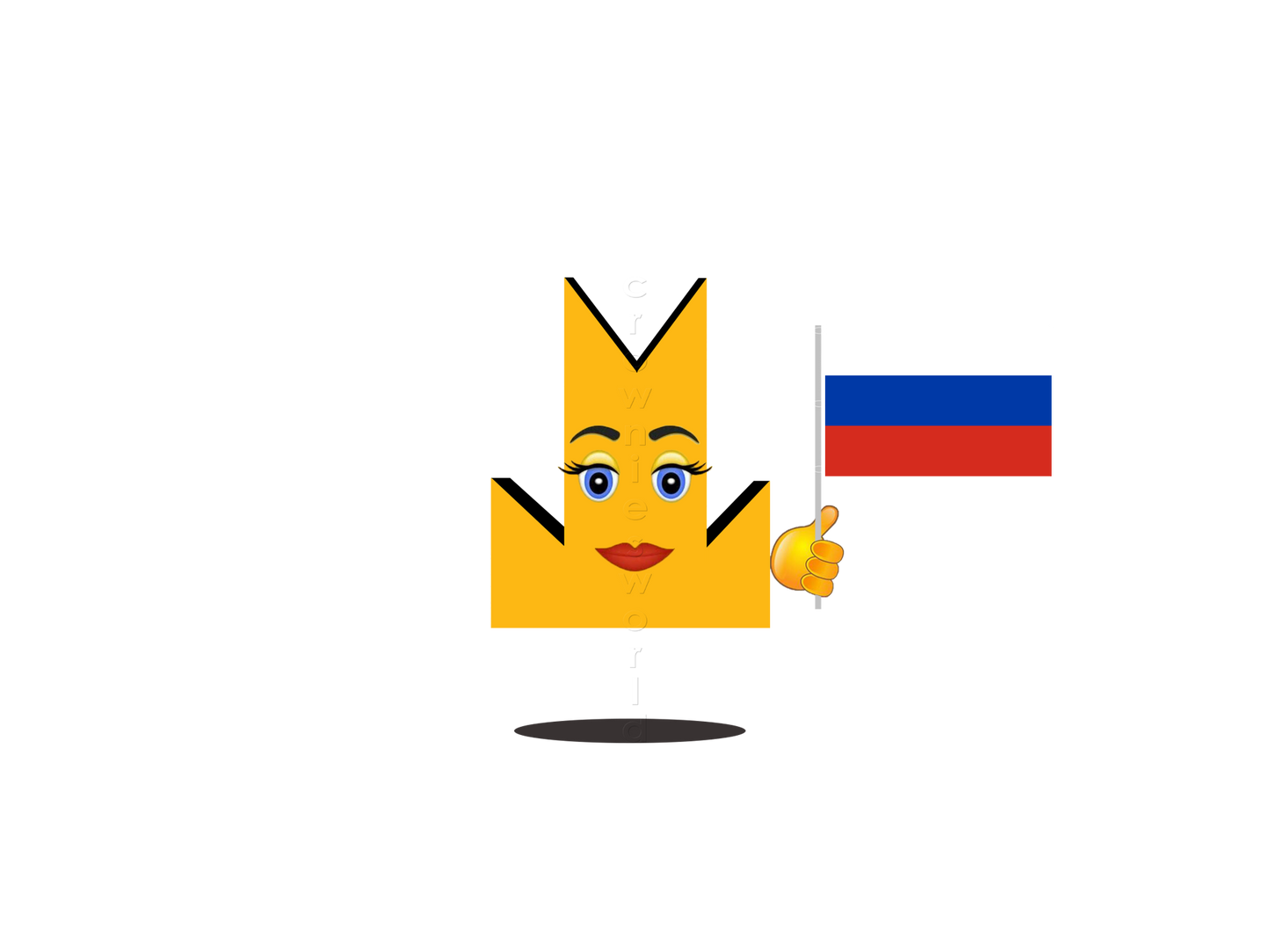 👑 Russia Flag - Crown Emoji Lens 🇷🇺