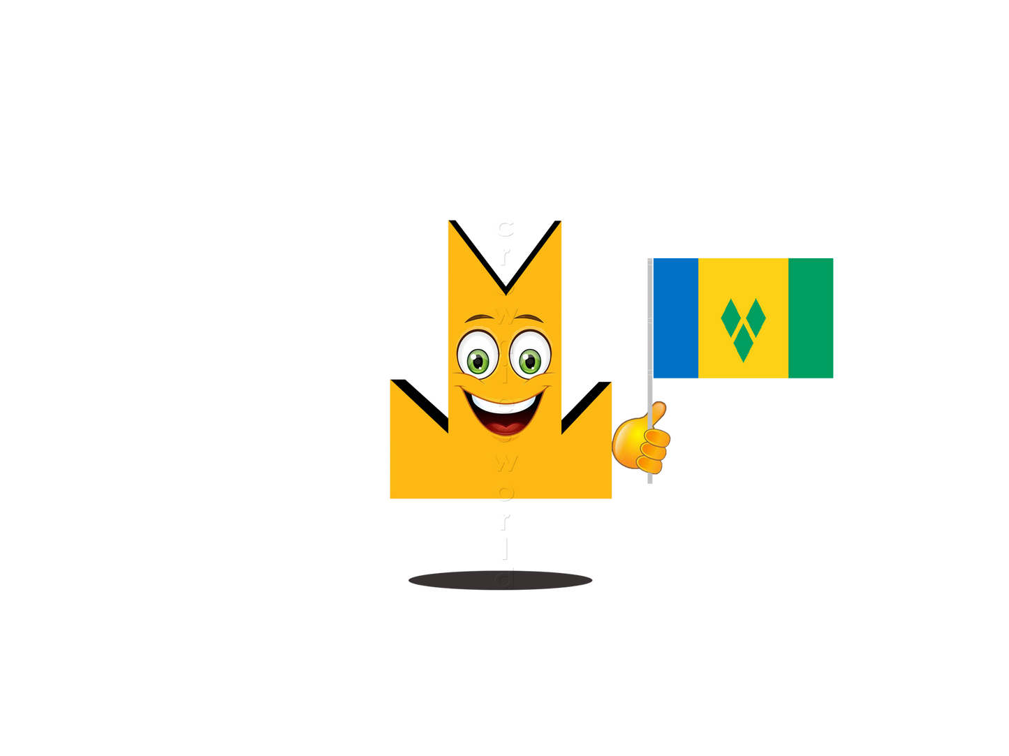 👑 Saint Vincent And The Grenadines Flag - Crown Emoji Lens 🇻🇨