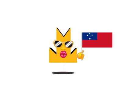 👑 Samoa Flag - Crown Emoji Lens 🇼🇸