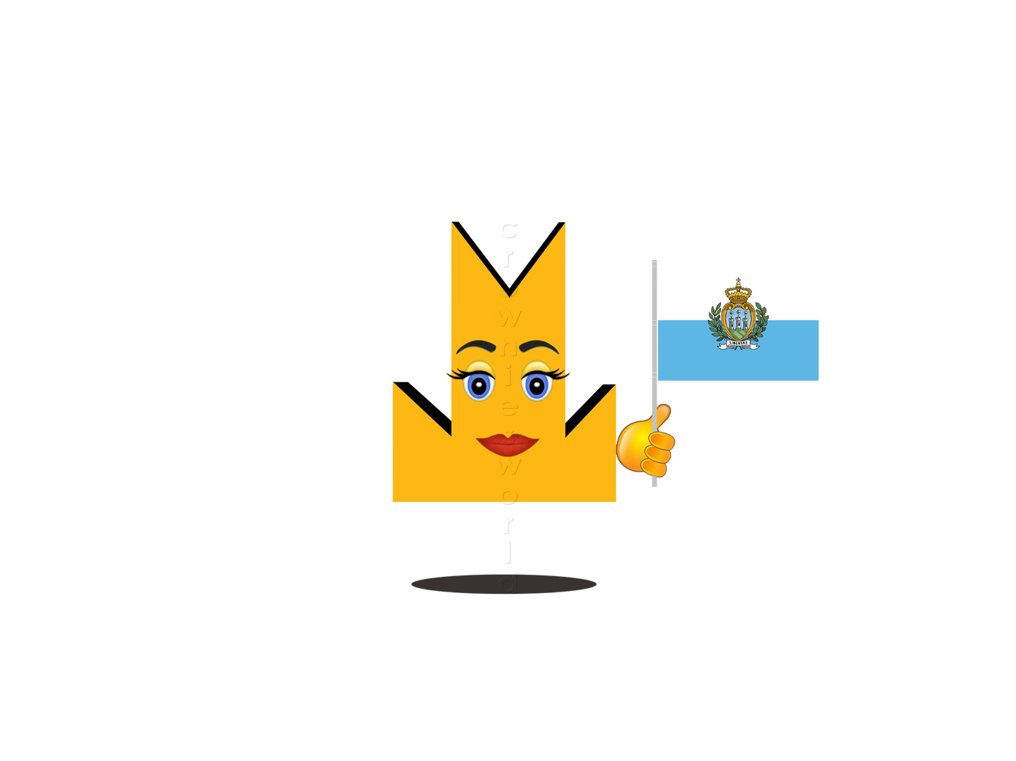 👑 San Marino Flag - Crown Emoji Lens 🇸🇲