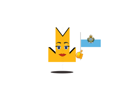 👑 San Marino Flag - Crown Emoji Lens 🇸🇲