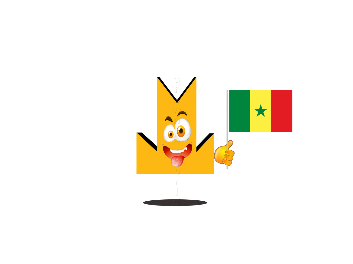 👑 Senegal Flag - Crown Emoji Lens 🇸🇳