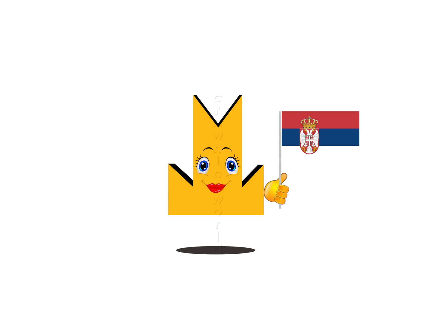 👑 Serbia Flag - Crown Emoji Lens 🇷🇸