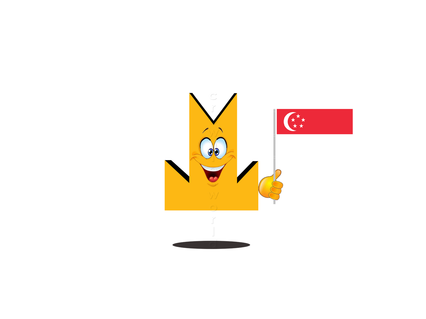 👑 Singapore Flag - Crown Emoji Lens 🇸🇬