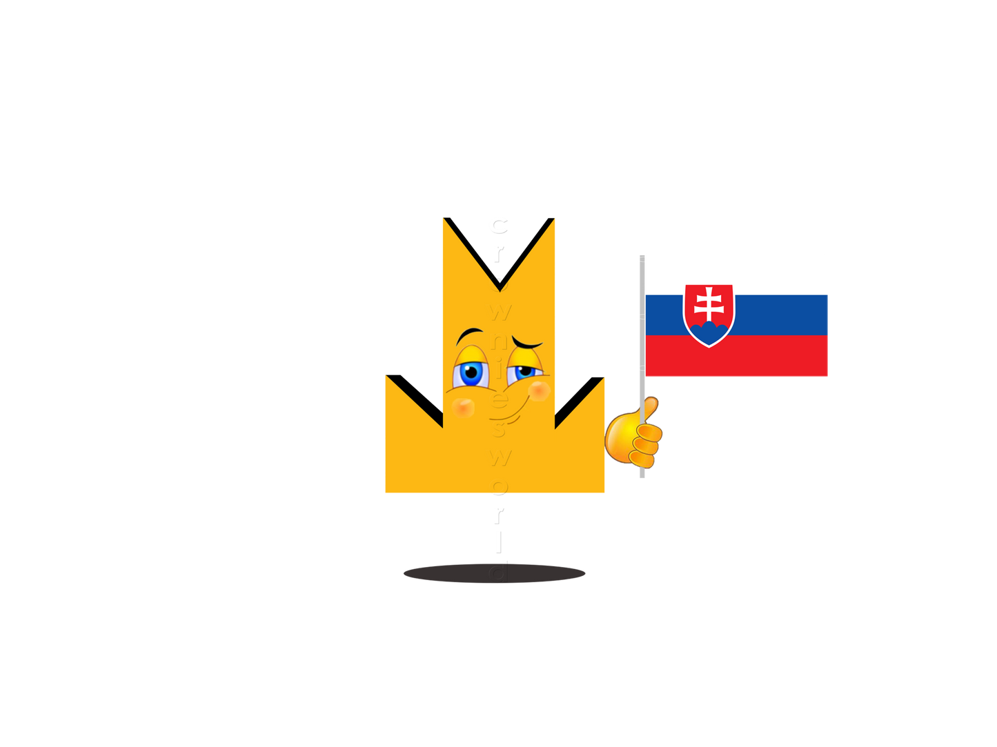 👑 Slovakia Flag - Crown Emoji Lens 🇸🇰