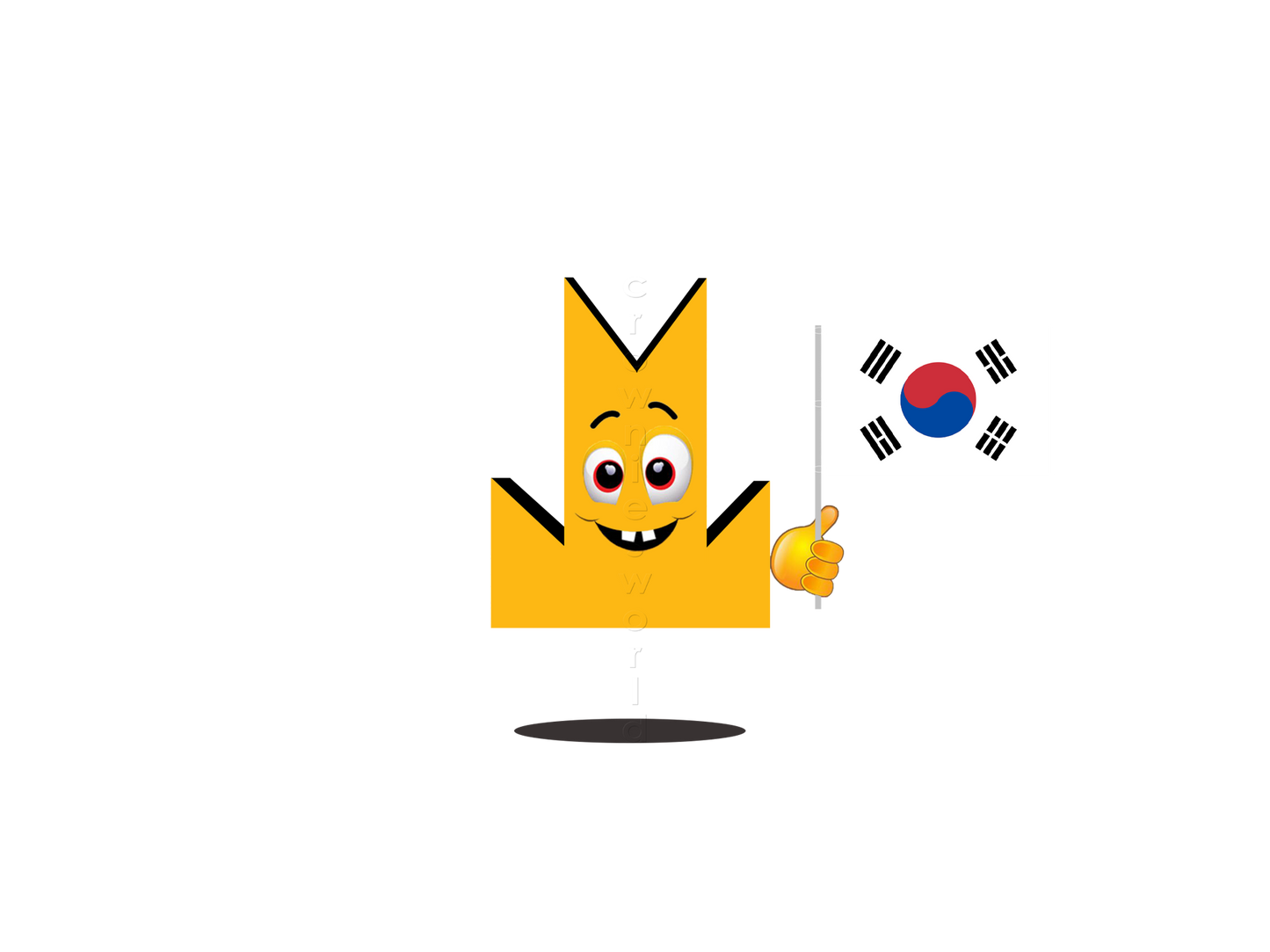 👑 South Korea Flag - Crown Emoji Lens 🇰🇷