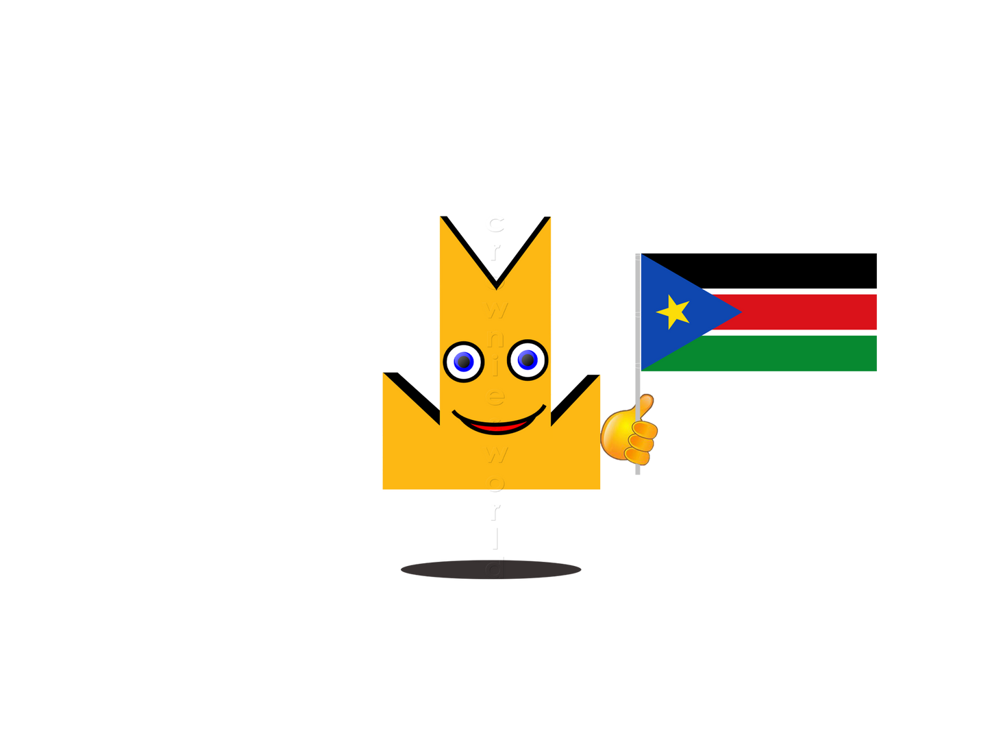 👑 South Sudan Flag - Crown Emoji Lens 🇸🇸