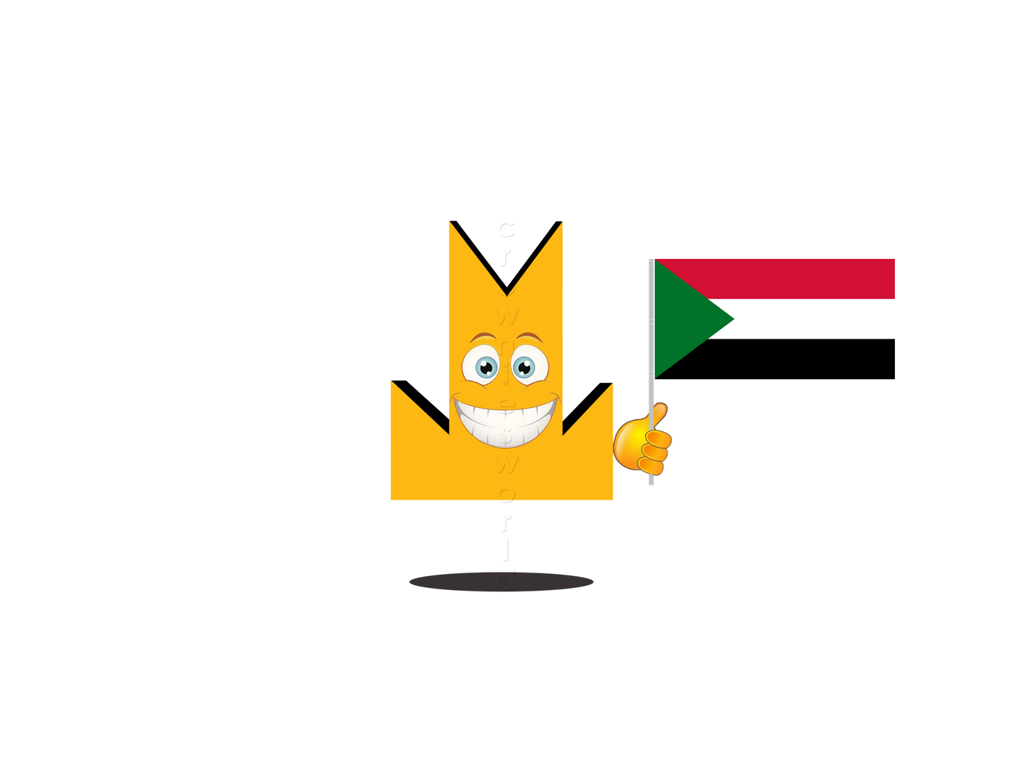 👑 Sudan Flag - Crown Emoji Lens 🇸🇩