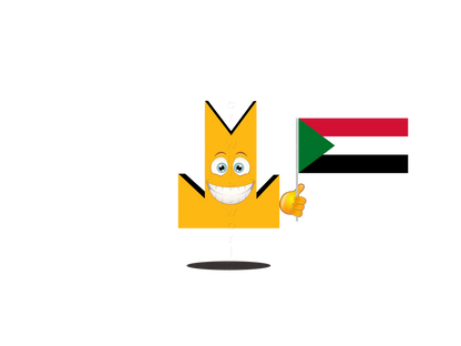 👑 Sudan Flag - Crown Emoji Lens 🇸🇩