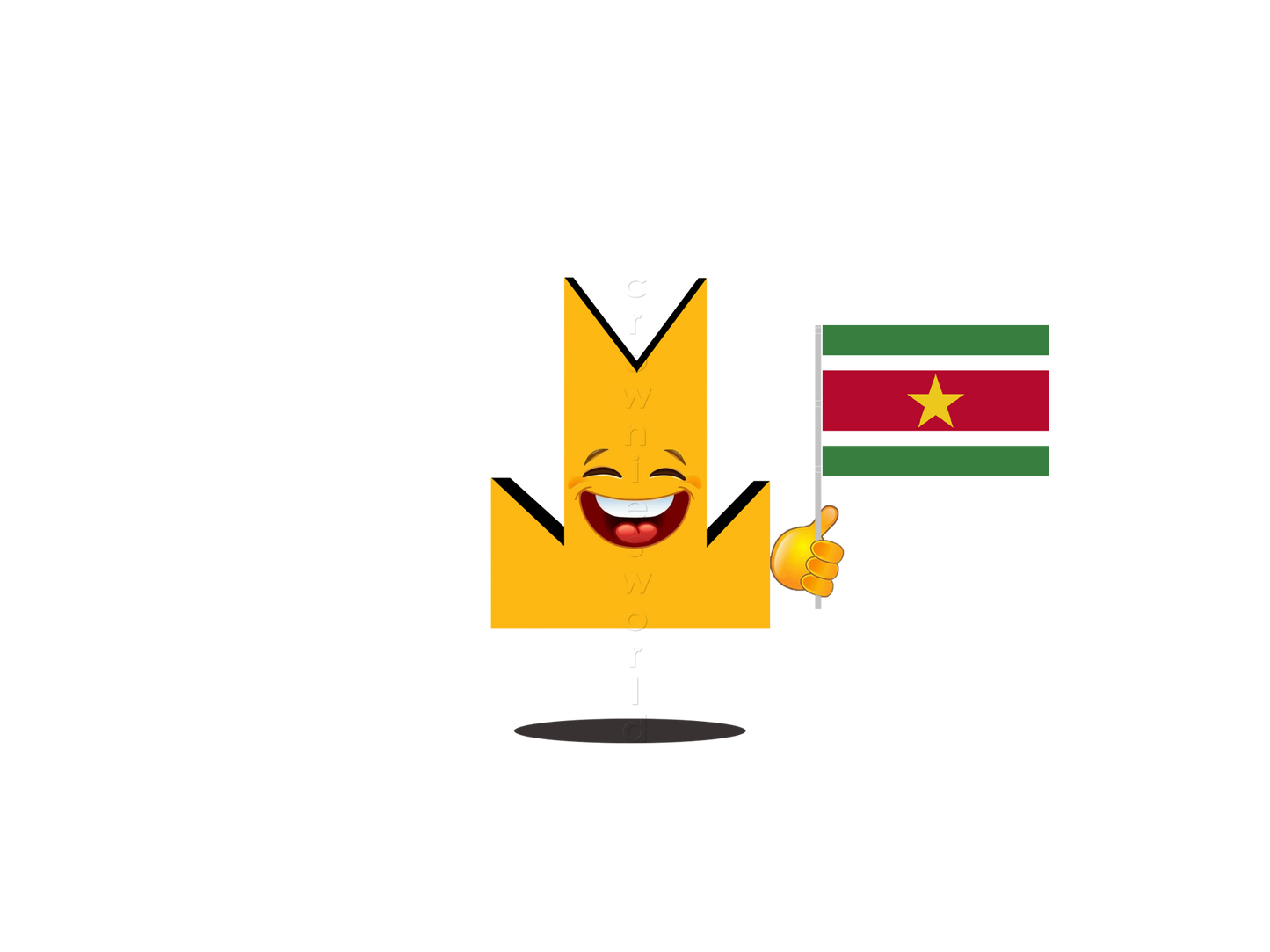 👑 Suriname Flag - Crown Emoji Lens 🇸🇷