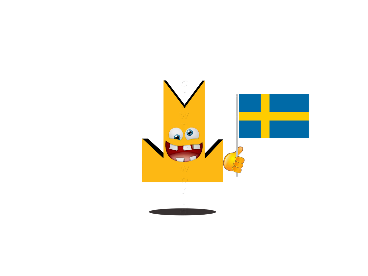 👑 Sweden Flag - Crown Emoji Lens 🇸🇪