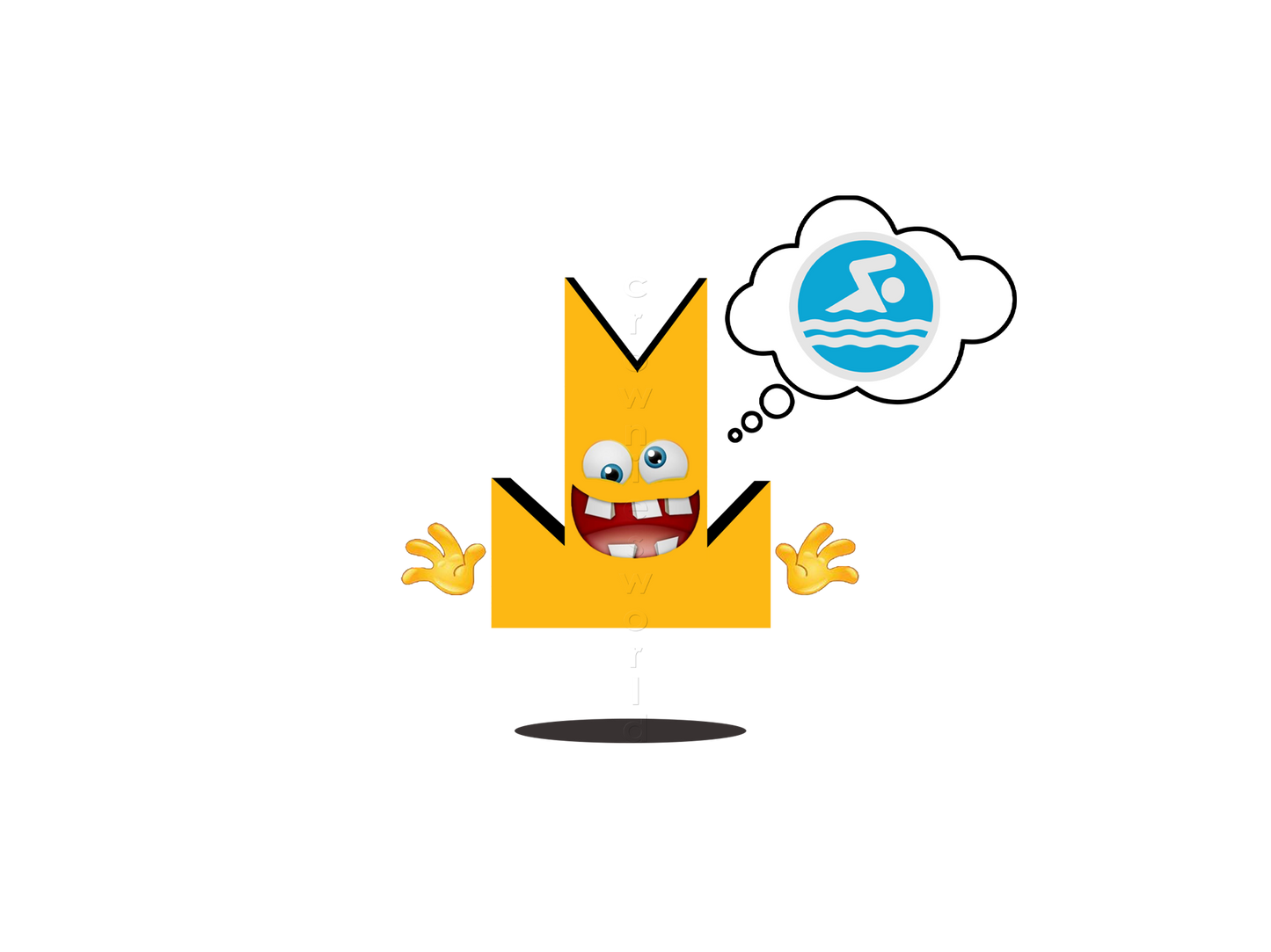 👑 Swimming - Crown Emoji Lens 🏊