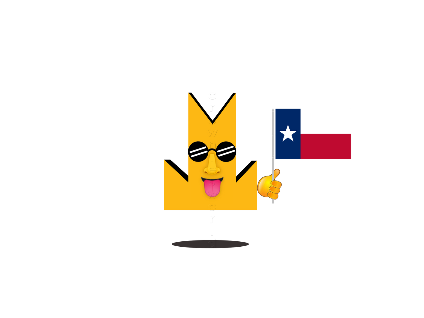 👑 Texas Flag - Crown Emoji Lens