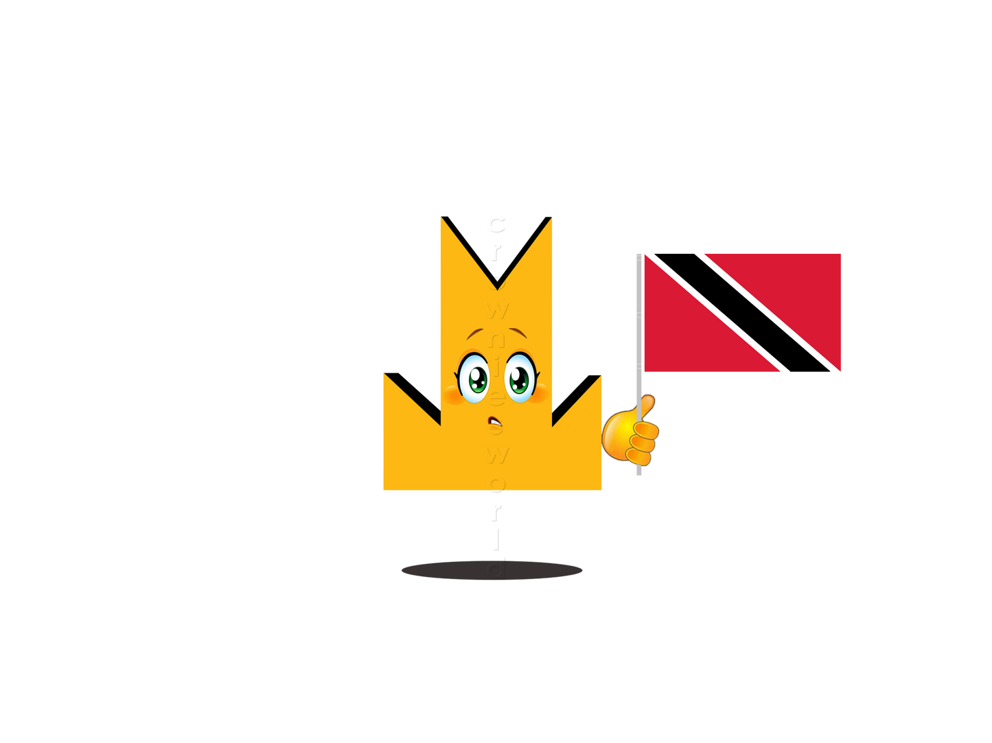 👑 Trinidad and Tobago Flag - Crown Emoji Lens 🇹🇹