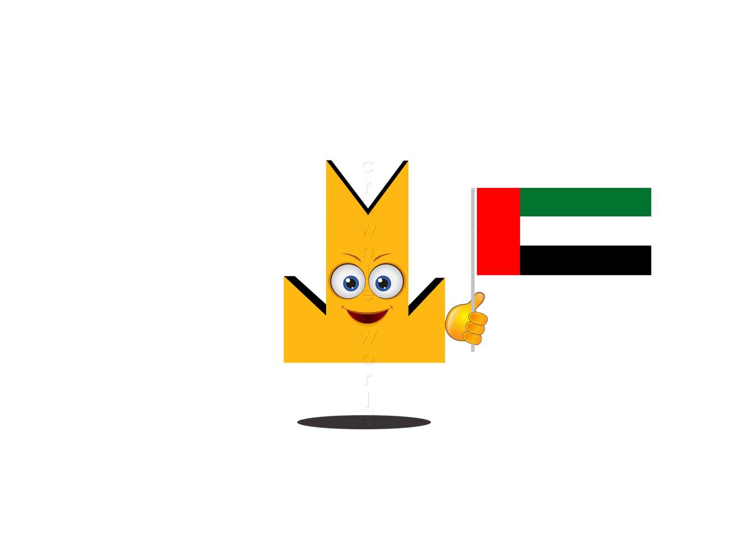 👑 UAE Flag - Crown Emoji Lens 🇦🇪