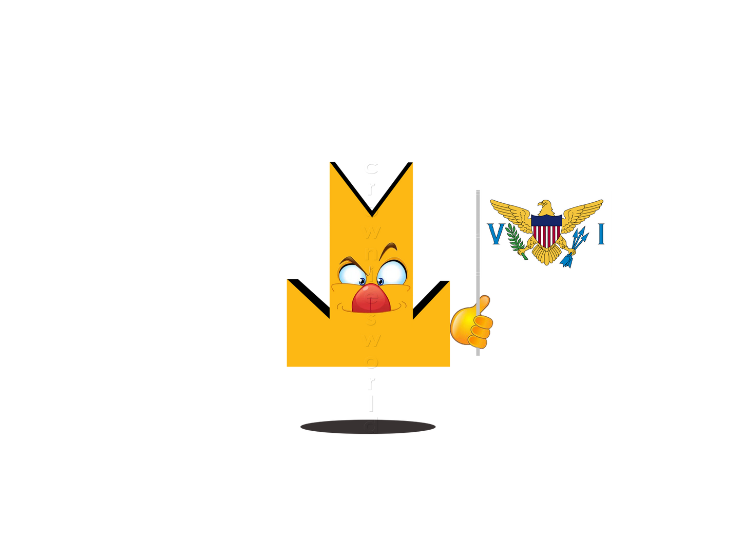 👑 US Virgin Islands Flag - Crown Emoji Lens 🇻🇮