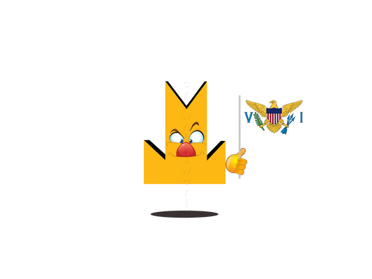 👑 US Virgin Islands Flag - Crown Emoji Lens 🇻🇮