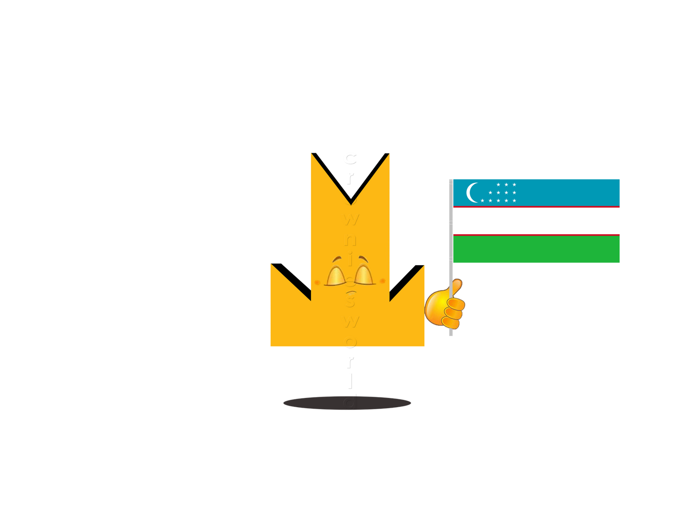 👑 Uzbekistan Flag - Crown Emoji Lens 🇺🇿