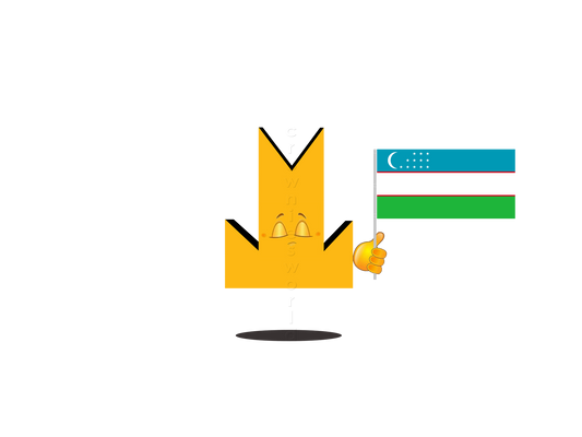 👑 Uzbekistan Flag - Crown Emoji Lens 🇺🇿