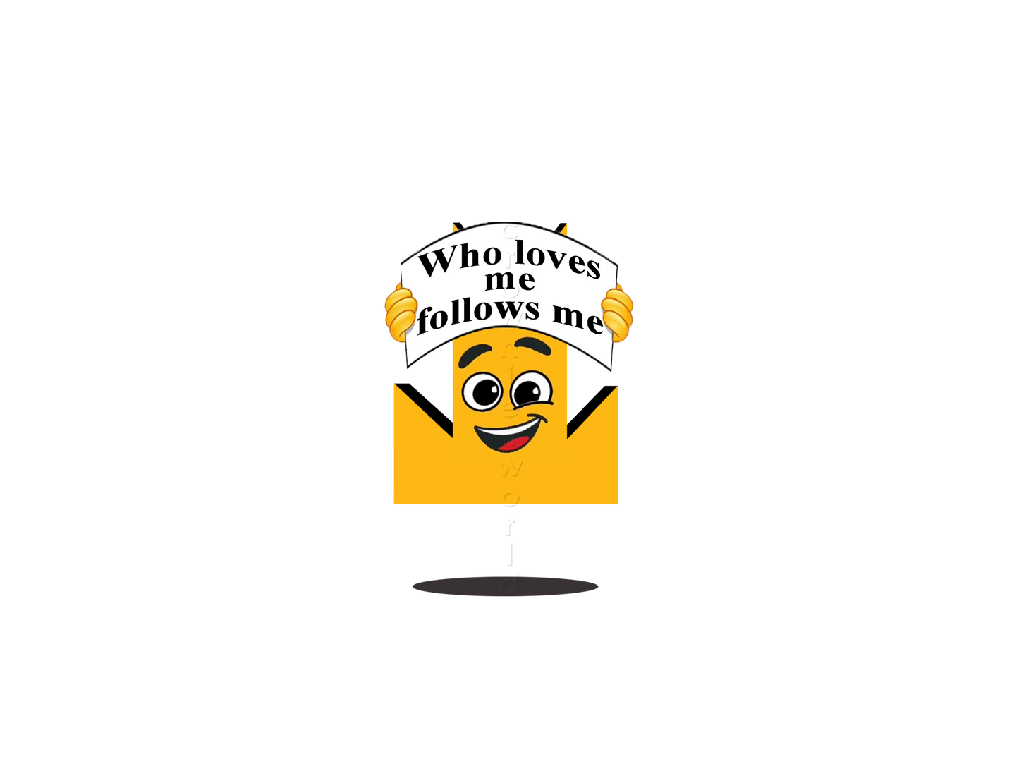 👑 Who Loves Me Follows Me - Crown Emoji Lens