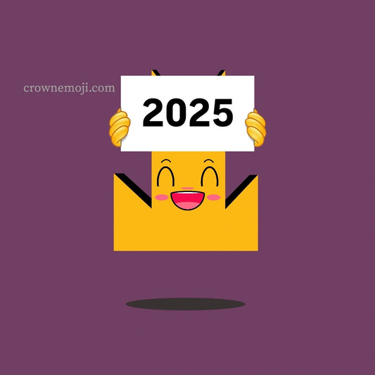 👑 2025 - Crown Emoji Text