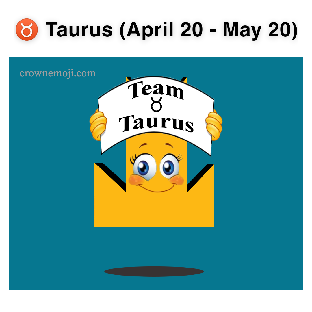 👑 Taurus Zodiac Sign - Crown Emoji Lens ♉