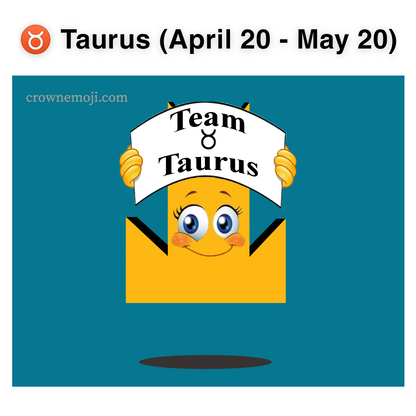 👑 Taurus Zodiac Sign - Crown Emoji Lens ♉